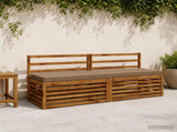 2-Piece Bench Cushions SOEST 2 pcs 100% Polyester Taupe 950119