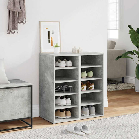 Shoe Cabinets 2 pcs Concrete Grey 31.5x35x70 cm Engineered Wood 808990