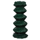 Chain Link Fence Steel 0,8x15 m Green 140343