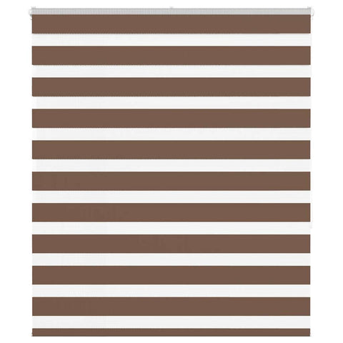 ZNTS Zebra Blind Brown 135x150 cm Fabric Width 130.9 cm Polyester 4014346