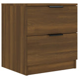 Bedside Cabinets 2 pcs Brown Oak Engineered Wood 817038