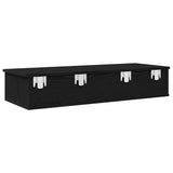 ZNTS Wall Shelf with Drawers Black 100x37.5x19 cm Engineered Wood 859960