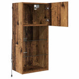 Wall-mounted TV Cabinet with LED Old Wood 40.5 x 30 x 90 cm 882954