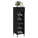 Shoe Cabinet Black 30x35x105 cm Engineered Wood 829677