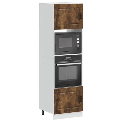 Oven Cabinets 2 pcs Kalmar Smoked Oak Engineered Wood 3315036
