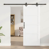 Sliding Door ORKDAL White 83 x 202 cm Solid Pine Wood 3445551