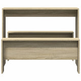 3 Piece Dining Table and Bench set Sonoma Oak Engineered Wood 855532