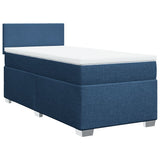 Box Spring Bed with Mattress Blue 100x200 cm Fabric 3285798