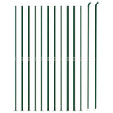 Chain Link Fence with Flange Green 1.8x25 m 153949