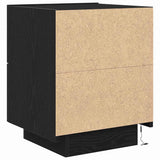 Bedside Cabinet Black Oak 45 x 40 x 55 cm Engineered Wood 863061