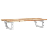 Basin Shelf Wall Mounted Steel and Solid Wood Acacia 3302666