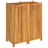 Garden Planter with Liner 84x42x100 cm Solid Wood Acacia 366439
