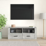 TV Cabinet Concrete Grey 100x35x40 cm Engineered Wood 816812