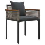 Outdoor Furniture Set Grey and Dark Grey Poly Rattan 42025233