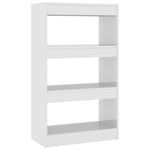 ZNTS Book Cabinet/Room Divider High Gloss White 60x30x103 cm Engineered Wood 811661