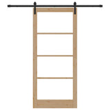 Sliding Door ORKDAL Natural and Black 93 x 211 cm 3331869