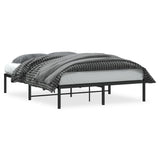 Metal Bed Frame without Mattress Black 135x190cm 373654