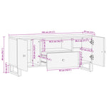 TV Cabinet 105x33.5x46 cm Solid Wood Reclaimed&Engineered Wood 351960