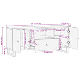 TV Cabinet 105x33.5x46 cm Solid Wood Reclaimed&Engineered Wood 351960