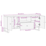 TV Cabinet 105x33.5x46 cm Solid Wood Reclaimed&Engineered Wood 351960