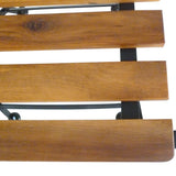 Folding Chair Set of 2 Brown and Black 43735