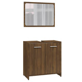 Bathroom Furniture Set Brown Oak Engineered Wood 815530