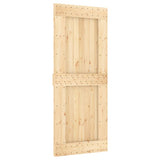 Sliding Door with Hardware Set 85x210 cm Solid Wood Pine 3203112