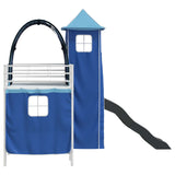 Kids'Loft Bed Frame White and Blue 100 x 190 cm Metal 42020903