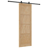 Sliding Door Set Manual Natural and black 78 x 232 cm 3333362