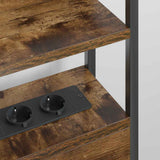 Headboard with Shelf Smoked oak 75 cm Engineered wood 859667