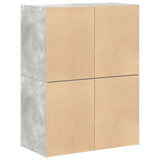 Cabinets with 2 Drawers 2 pcs Concrete Grey 60x31x40 cm Engineered Wood 858828