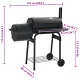 Classic Charcoal BBQ Offset Smoker 45366