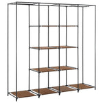 Wardrobe with 4 Compartments Brown 175x45x170 cm 282446