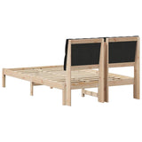 Bed Frame with Headboard Black 120 x 200 cm Solid Pine Wood 878821
