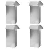 Snail Fences 8 pcs Silver Galvanised Steel 874880