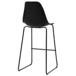 5 Piece Bar Set Plastic Black 279761