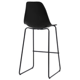 5 Piece Bar Set Plastic Black 279761