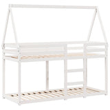 Bunk Bed without Mattress White 90x190 cm Single Solid Wood Pine 3282085