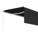 ZNTS Manual Retractable Awning with Blind 4.5x3m Anthracite 3069319