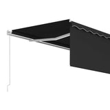 ZNTS Manual Retractable Awning with Blind 4.5x3m Anthracite 3069319