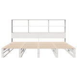 Bookcase Bed without Mattress White 180x200 cm Super King Solid Wood 3323930