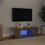 TV Cabinet with LED Lights Artisan Oak 90x39x30 cm Engineered Wood 856326