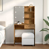 Dressing Table with LED Artisan Oak 74.5x40x141 cm 857022