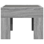 ZNTS Bedside Table with Infinity LED Grey Sonoma 40x40x30 cm 3284075