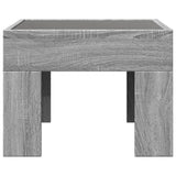 ZNTS Bedside Table with Infinity LED Grey Sonoma 40x40x30 cm 3284075