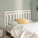 Bed Headboard White 156x4x100 cm Solid Wood Pine 814100