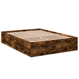 Bed Frame without Mattress Smoked Oak 120x200 cm 3281025