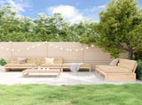 Garden Lounge Set Natural Pine Solid pine wood, Plywood 6 Piece 3186641