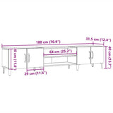 TV Cabinet Old Wood 180x31.5x40 cm Engineered Wood 857143
