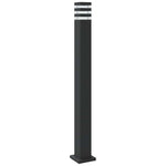 Outdoor Floor Lamps with Sensors 3pcs Black 110 cm Aluminium 4006404